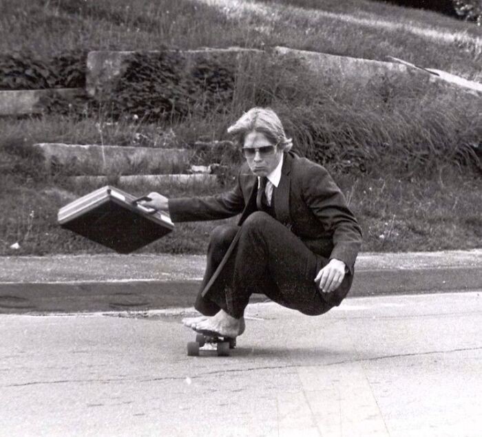 #4 Mój tata jeżdżący na deskorolce w Hyde School w 1982 roku. Myślę, że był ode mnie dużo bardziej cool.