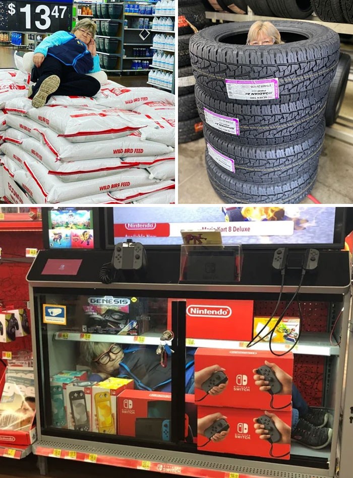 #4 To Charlene, pracownica Walmartu, która pozuje z produktami na lokalną stronę sklepu w Maryland na Facebooku.