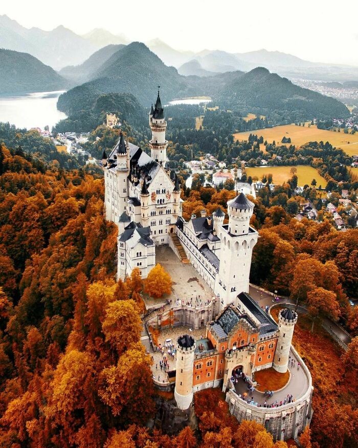 #2 Zamek Neuschwanstein z góry
