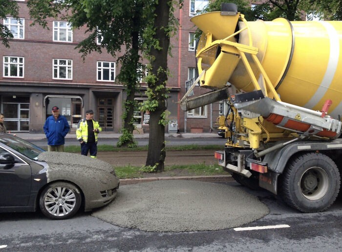 Wypadek betoniarki