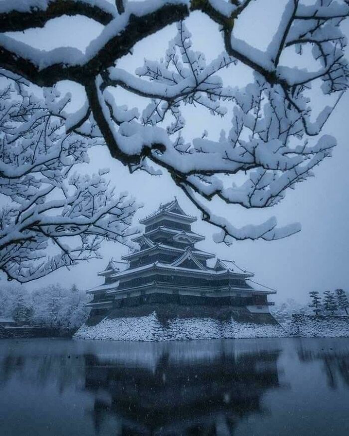 Śnieg w Osace, Japonia