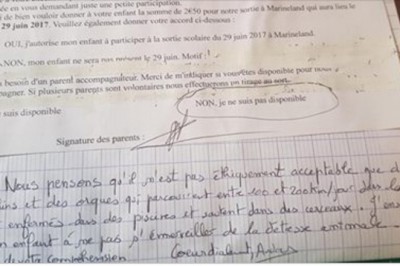 Rodzice zabronili synowi iść z klasą do oceanarium. Wysłali list do szkoły który wszystko wyjaśnia.