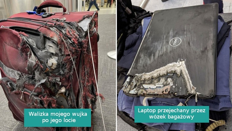 16 osób, których bagaże zostały kompletnie zrujnowane przez linie lotnicze
