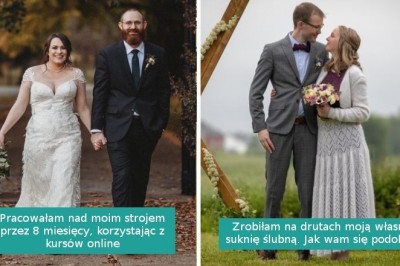 17 sukien ślubnych wykonanych własnoręcznie przez panny młode