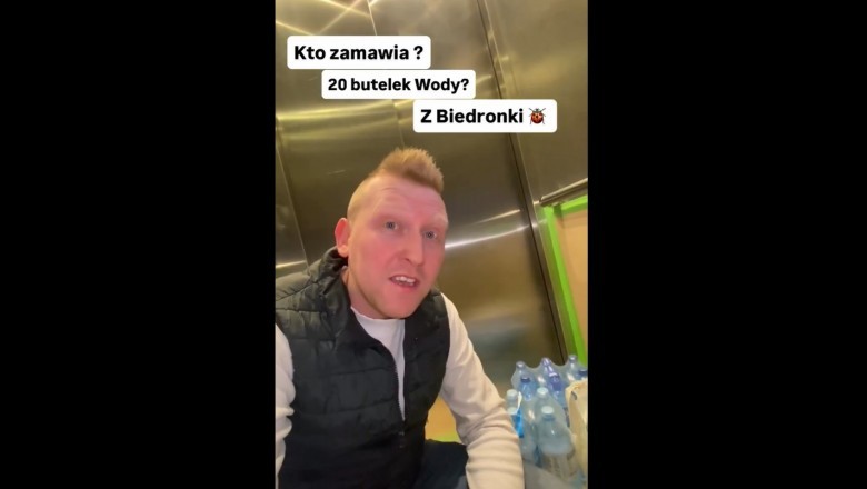 Wkurzony kurier żali się na nagraniu, że ludzie zamawiają wodę, a on musi to nosić