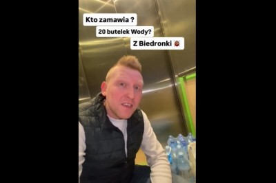 Wkurzony kurier żali się na nagraniu, że ludzie zamawiają wodę, a on musi to nosić