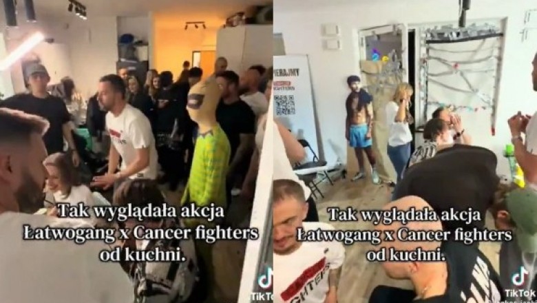 Tak wyglądał stream Łatwoganga od drugiej strony. W tym mieszkaniu były tłumy ludzi