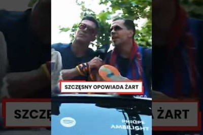 Szczęsny opowiada kawał Lewemu siedząc na dachu autobusu i świętując mistrzostwo
