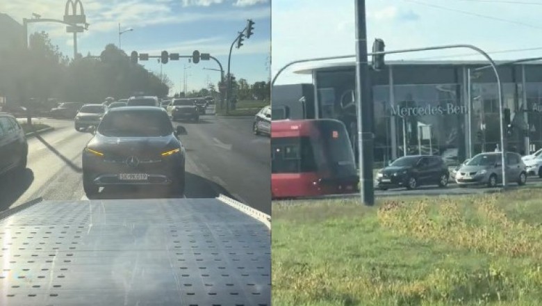 Nagranie z Łodzi hitem. Wyjechały nowym Mercedesem z salonu i musiały wezwać lawetę na pierwszym skrzyżowaniu