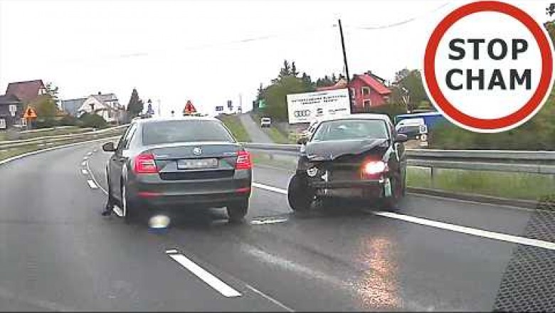 Idealny przykład dlaczego nie powinno się siedzieć na zderzaku auta. Wystarczył moment